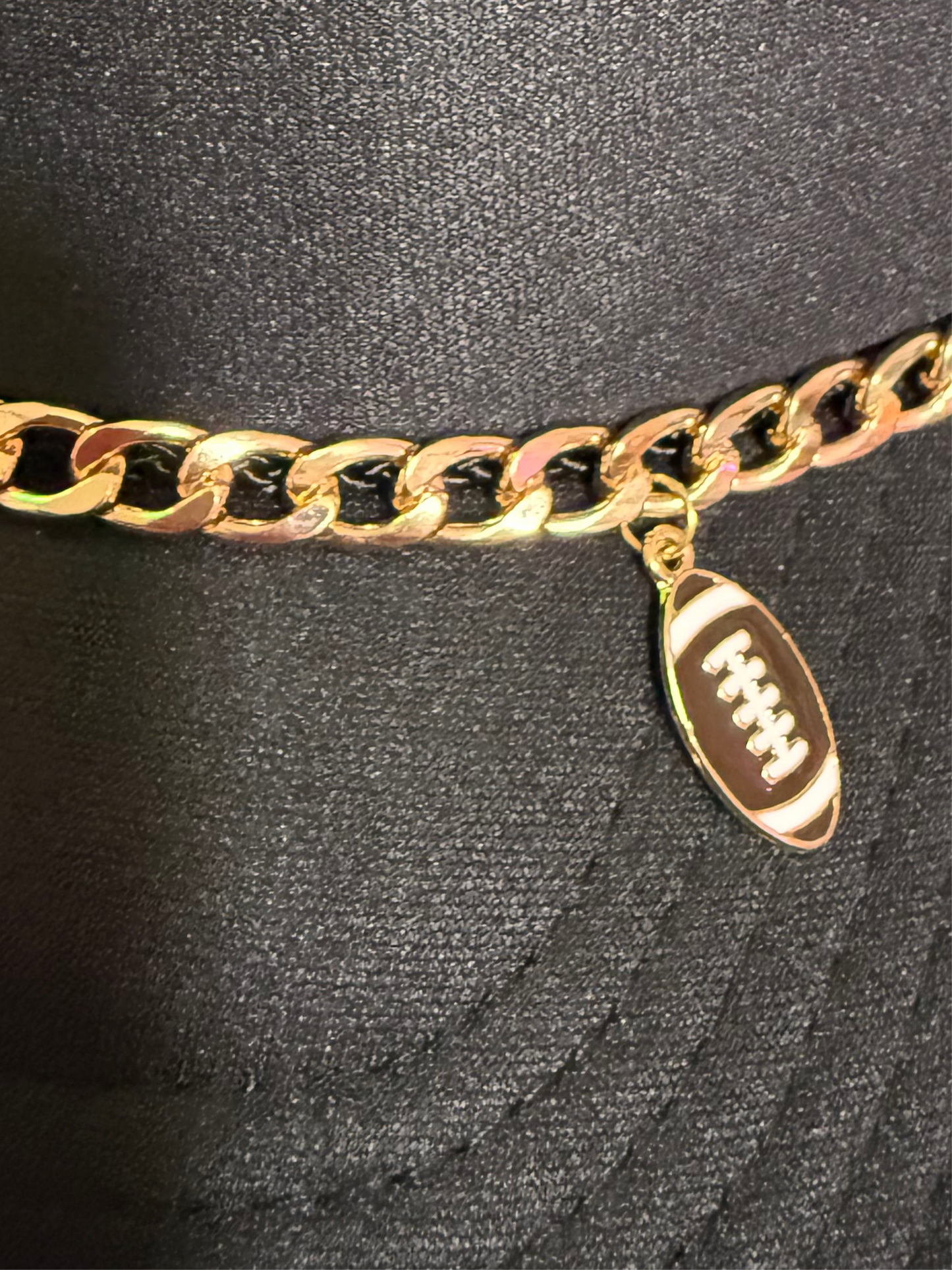 Gold Football Chain