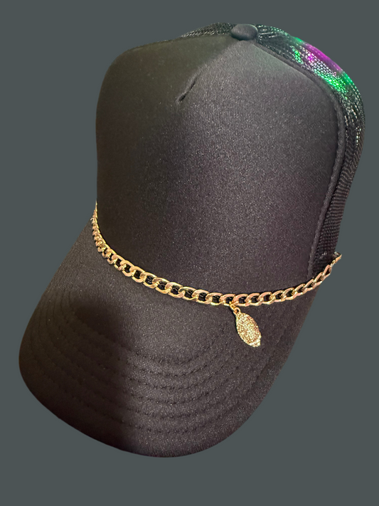Gold Football Bling Chain